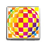 Squares Colored Background Memory Card Reader (Square) Front