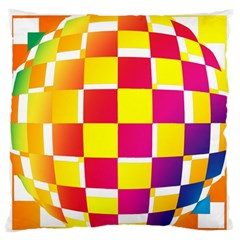 Squares Colored Background Large Flano Cushion Case (two Sides) by Simbadda