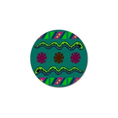 A Colorful Modern Illustration Golf Ball Marker (4 Pack) by Simbadda