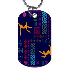 A Colorful Modern Illustration For Lovers Dog Tag (one Side) by Simbadda