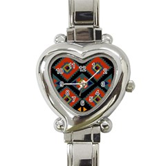 Abstract A Colorful Modern Illustration Heart Italian Charm Watch by Simbadda