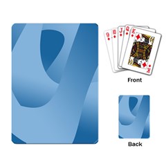 Abstract Blue Background Swirls Playing Card by Simbadda