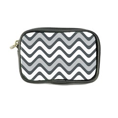 Shades Of Grey And White Wavy Lines Background Wallpaper Coin Purse by Simbadda