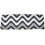 Shades Of Grey And White Wavy Lines Background Wallpaper Body Pillow Case (Dakimakura) Body Pillow Case