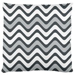 Shades Of Grey And White Wavy Lines Background Wallpaper Standard Flano Cushion Case (One Side) Front