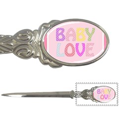 Pink Baby Love Text In Colorful Polka Dots Letter Openers