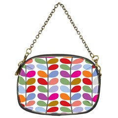 Colorful Bright Leaf Pattern Background Chain Purses (one Side) 