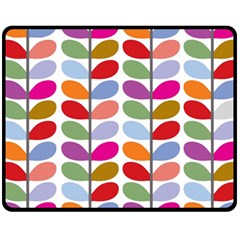 Colorful Bright Leaf Pattern Background Fleece Blanket (medium)  by Simbadda