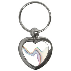 Abstract Ribbon Background Key Chains (heart)  by Simbadda