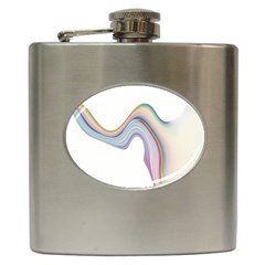 Abstract Ribbon Background Hip Flask (6 Oz) by Simbadda