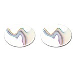 Abstract Ribbon Background Cufflinks (Oval) Front(Pair)