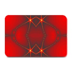 Impressive Red Fractal Plate Mats by Simbadda