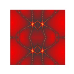 Impressive Red Fractal Small Satin Scarf (square) by Simbadda
