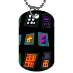 Abstract A Colorful Modern Illustration Dog Tag (Two Sides) Front