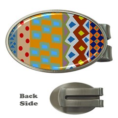 Abstract A Colorful Modern Illustration Money Clips (oval)  by Simbadda