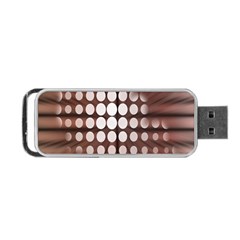 Technical Background With Circles And A Burst Of Color Portable Usb Flash (two Sides) by Simbadda