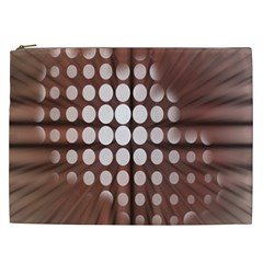 Technical Background With Circles And A Burst Of Color Cosmetic Bag (xxl)  by Simbadda