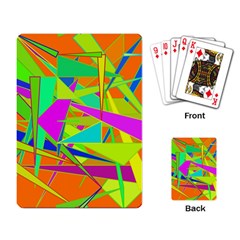 Background With Colorful Triangles Playing Card by Simbadda