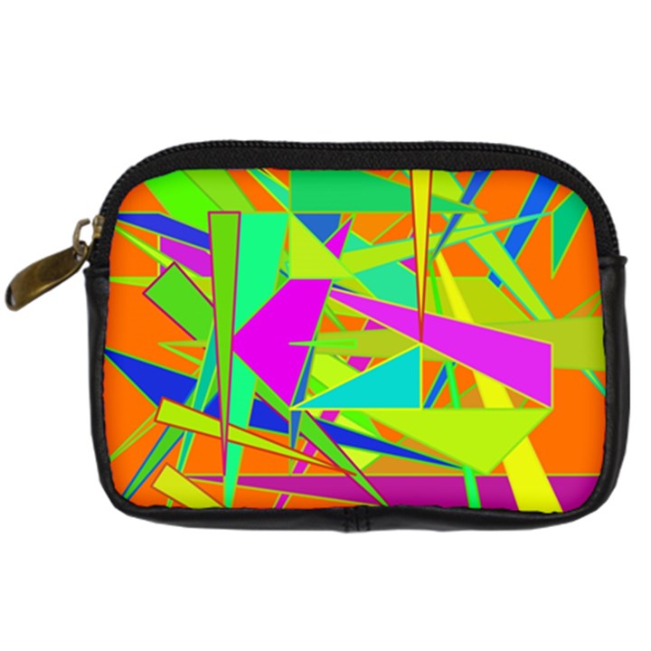 Background With Colorful Triangles Digital Camera Cases