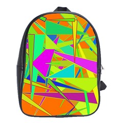 Background With Colorful Triangles School Bags (xl) 