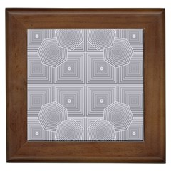 Grid Squares And Rectangles Mirror Images Colors Framed Tiles by Simbadda