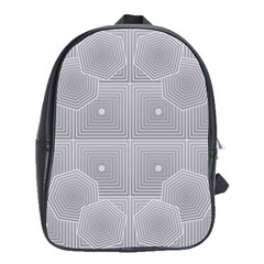 Grid Squares And Rectangles Mirror Images Colors School Bags(large)  by Simbadda