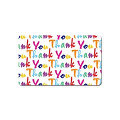 Wallpaper With The Words Thank You In Colorful Letters Magnet (name Card) by Simbadda