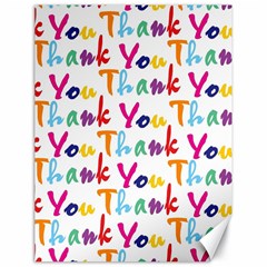 Wallpaper With The Words Thank You In Colorful Letters Canvas 18  X 24   by Simbadda