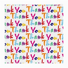 Wallpaper With The Words Thank You In Colorful Letters Medium Glasses Cloth (2-side) by Simbadda