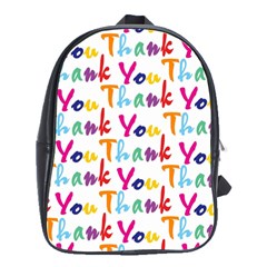 Wallpaper With The Words Thank You In Colorful Letters School Bags(large)  by Simbadda