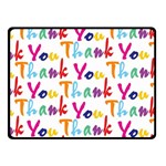 Wallpaper With The Words Thank You In Colorful Letters Fleece Blanket (Small) 50 x40  Blanket Front