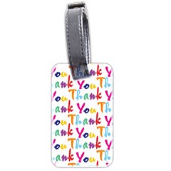 Wallpaper With The Words Thank You In Colorful Letters Luggage Tags (two Sides) by Simbadda