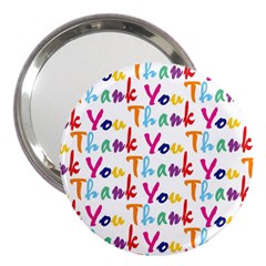 Wallpaper With The Words Thank You In Colorful Letters 3  Handbag Mirrors by Simbadda