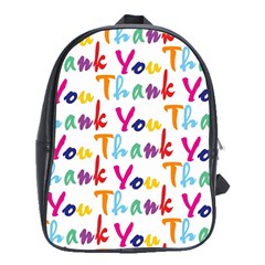 Wallpaper With The Words Thank You In Colorful Letters School Bags (xl) 