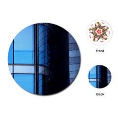 Modern Office Window Architecture Detail Playing Cards (round)  by Simbadda