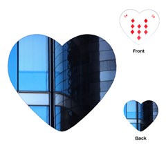 Modern Office Window Architecture Detail Playing Cards (heart)  by Simbadda
