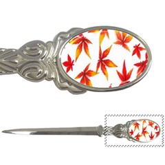 Colorful Autumn Leaves On White Background Letter Openers