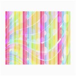 Colorful Abstract Stripes Circles And Waves Wallpaper Background Small Glasses Cloth Front