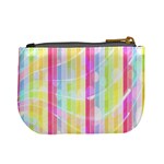 Colorful Abstract Stripes Circles And Waves Wallpaper Background Mini Coin Purses Back
