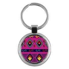 Abstract A Colorful Modern Illustration Key Chains (round)  by Simbadda