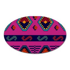 Abstract A Colorful Modern Illustration Oval Magnet