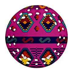 Abstract A Colorful Modern Illustration Round Filigree Ornament (two Sides) by Simbadda