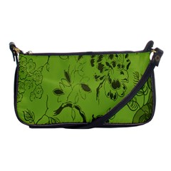 Abstract Green Background Natural Motive Shoulder Clutch Bags