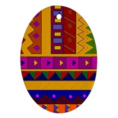 Abstract A Colorful Modern Illustration Ornament (oval) by Simbadda