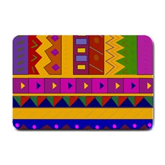 Abstract A Colorful Modern Illustration Small Doormat  by Simbadda