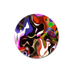 Colourful Abstract Background Design Magnet 3  (round) by Simbadda