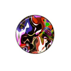 Colourful Abstract Background Design Hat Clip Ball Marker by Simbadda