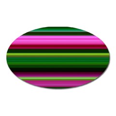 Multi Colored Stripes Background Wallpaper Oval Magnet