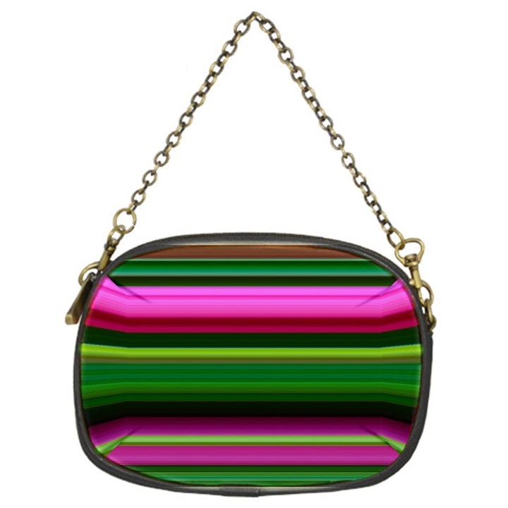 Multi Colored Stripes Background Wallpaper Chain Purses (One Side) 