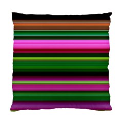 Multi Colored Stripes Background Wallpaper Standard Cushion Case (one Side) by Simbadda